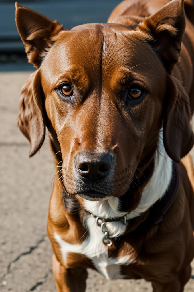 Image of a brown dog with brown eyes
