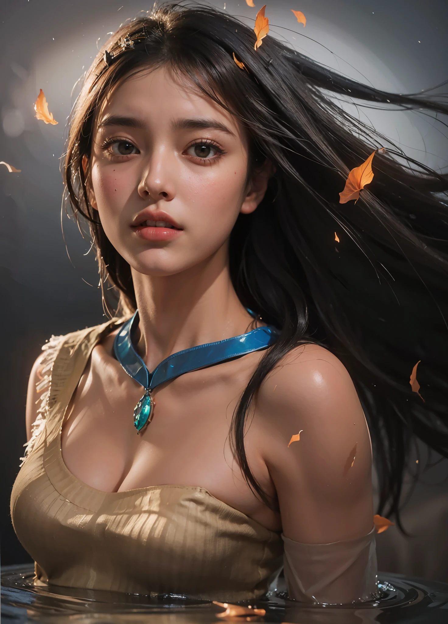 a close up of a girl or woman (K-Pop idol), detailed hair , big booobs ,  shadowbringers cinematic, 4 k detail fantasy, a beautiful fantasy empress, game cg, xianxia fantasy, xianxia hero, 2. 5 d cgi anime fantasy artwork, cinematic goddess close shot, ruan jia and artgerm, wow 4 k detail fantasy, hyper-detailed fantasy character, high definition, hyper- detailed,perfect, fantastic, detailed facial and body skin texture, detail vagina (pussy), detail eyes, detailed everything.