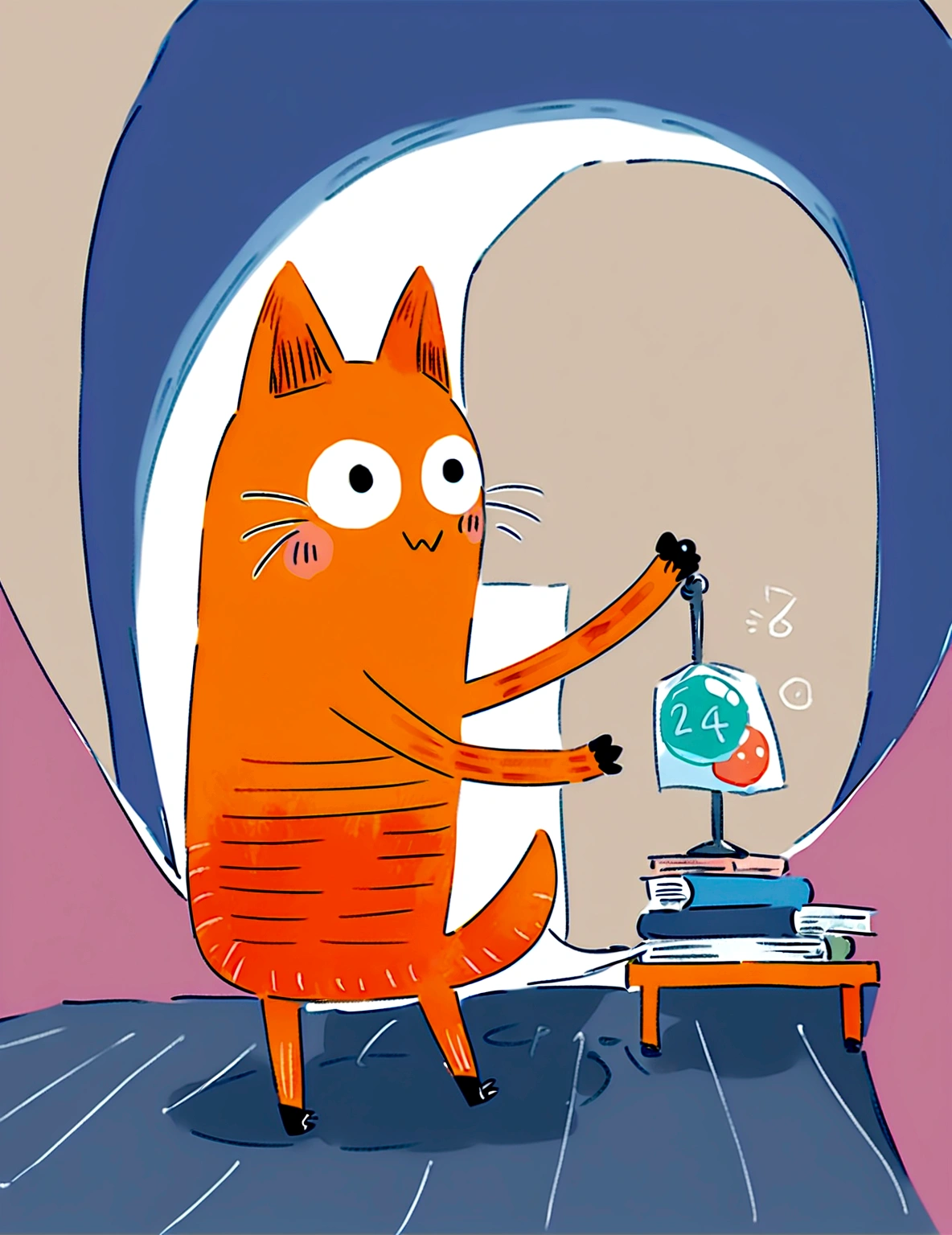 wizard doing math in a style