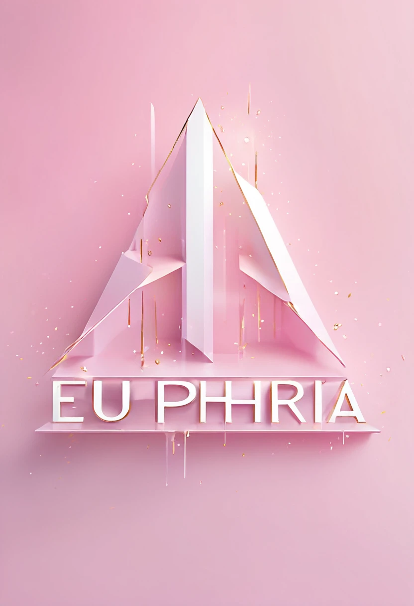 ((Best Quality))logo of the title "EUPHORIA", ligth pink color, letters visible