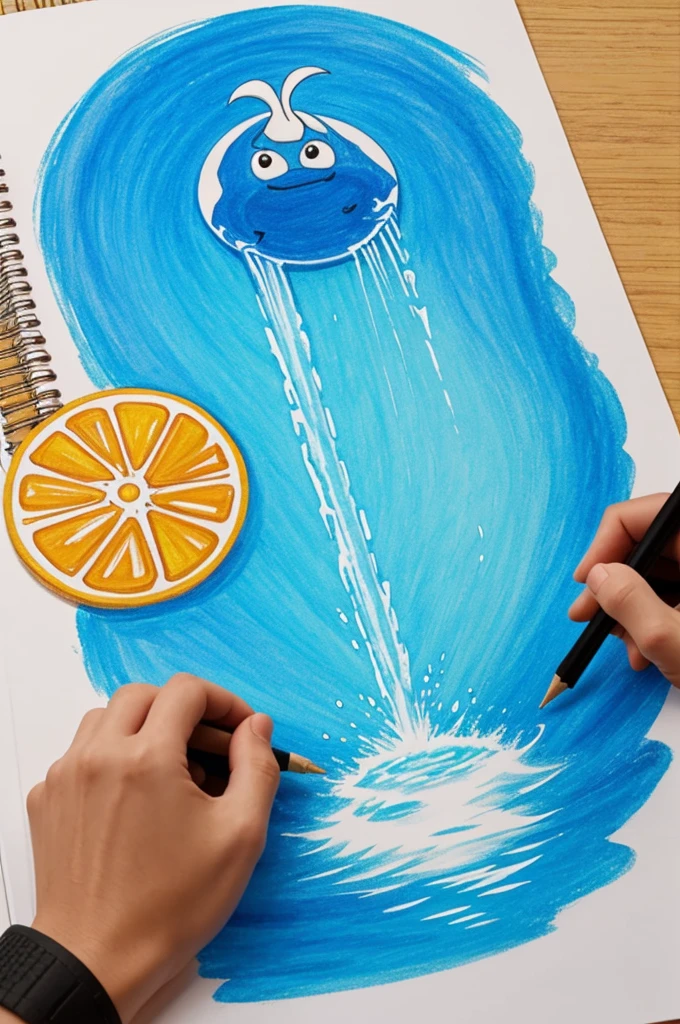 I want an animated logo on how to save water to draw it, it must be creative and decorated with many things, for a school contest