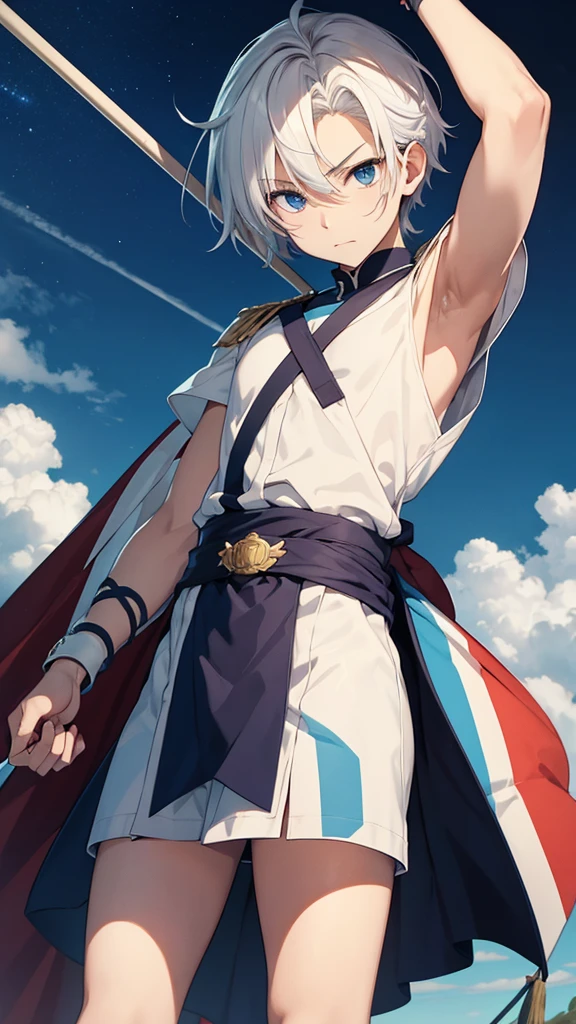 ドクロのflagメイン、Mark of the Hero、male、体格のいいmale性、ドクロのflag、flag