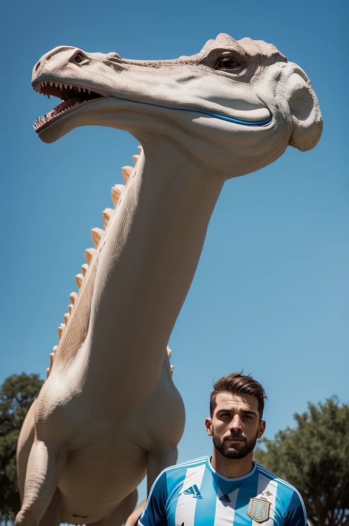 Brontosaurio with the Argentina national team shirt