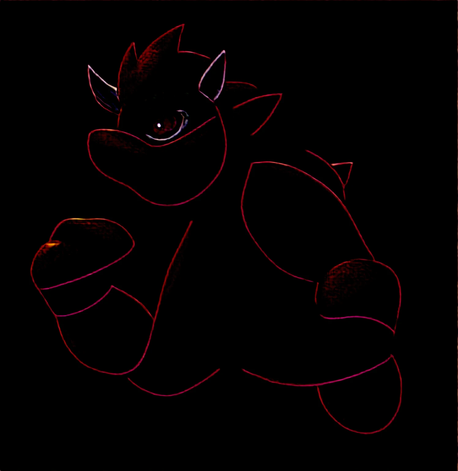 solo, (bowser jr \(mario\), bib with mouth, red eyes, genital slit), by tricksta, by plattyneko, by dr.bubblebum, by thesecretcave, highly detailed, best quality, 4k