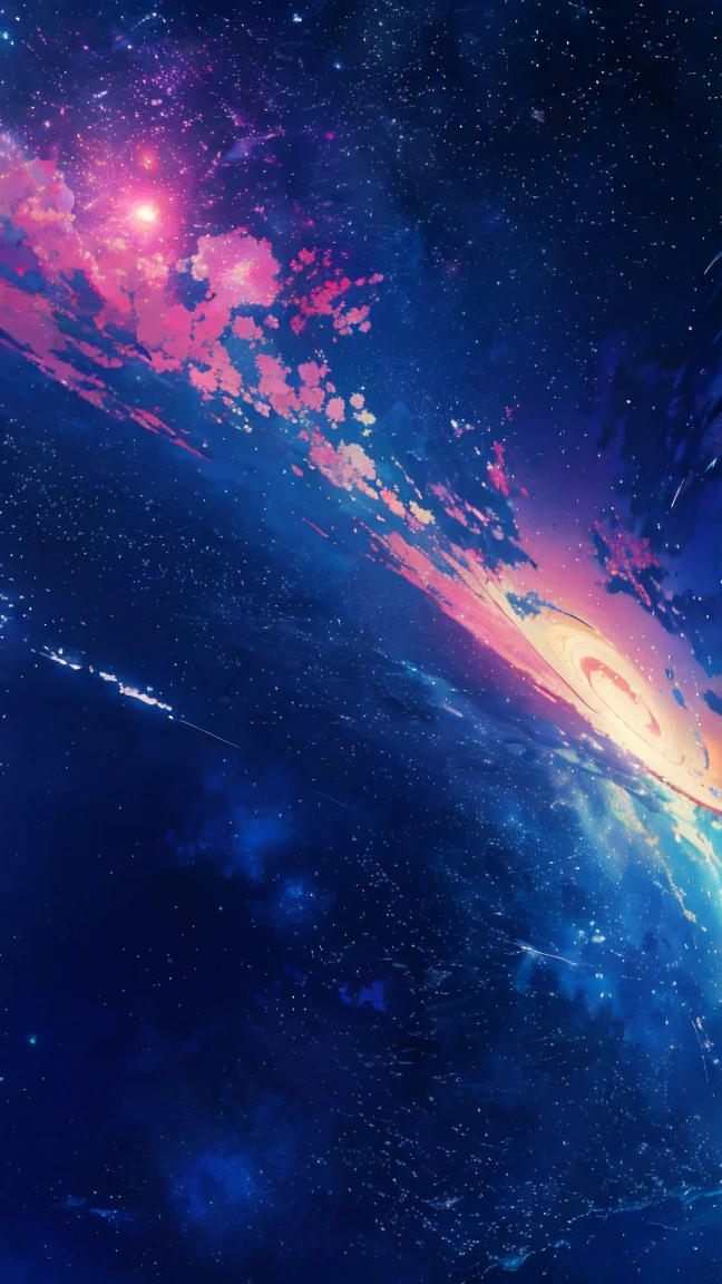 anime - style scene of a beautiful sky with a star and a planet, cosmic skies. by makoto shinkai, anime art wallpaper 4k, anime art wallpaper 4 k, anime art wallpaper 8 k, anime wallpaper 4k, anime wallpaper 4 k, 4k anime wallpaper, anime sky, amazing wallpaper, anime background, heaven planet in background, anime background art