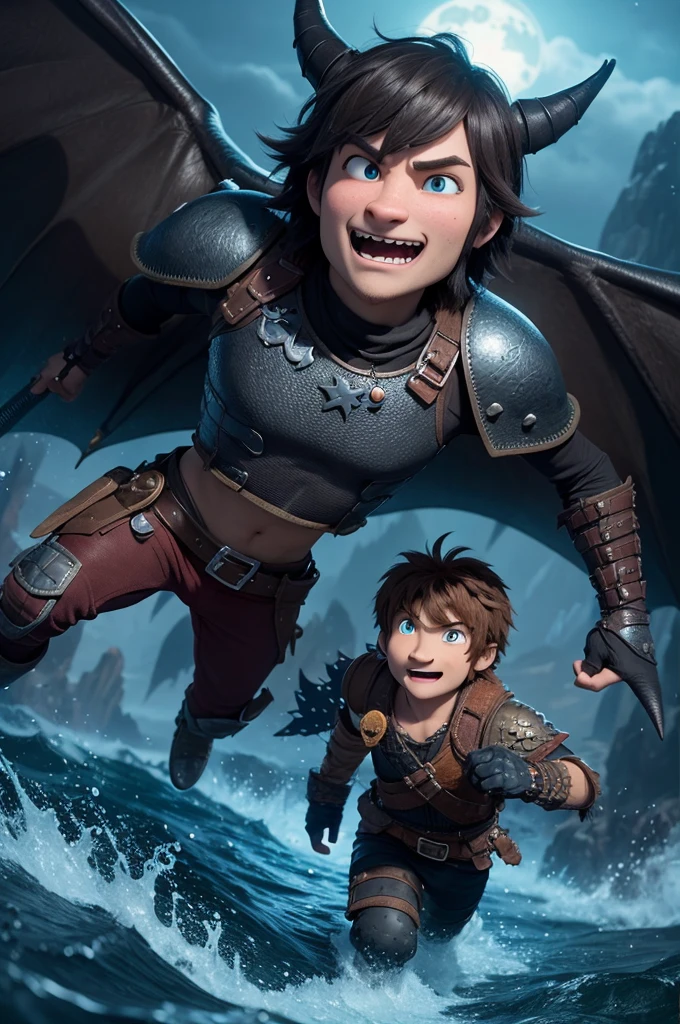 ((melhor qualidade)), ((obra de arte)), ((how to train your dragon)), (Hiccup), 16 anoinho, taquinho, sem roupa, dem cueca, pelado, (no quarto),naked with hard apparent erect penis