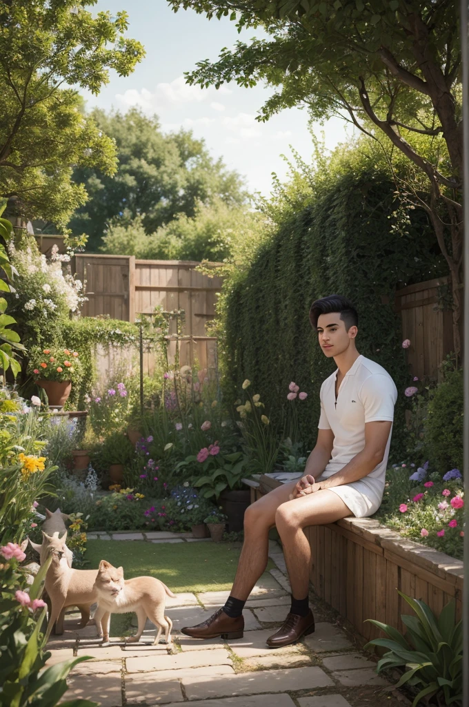 Adam in the garden around many animals