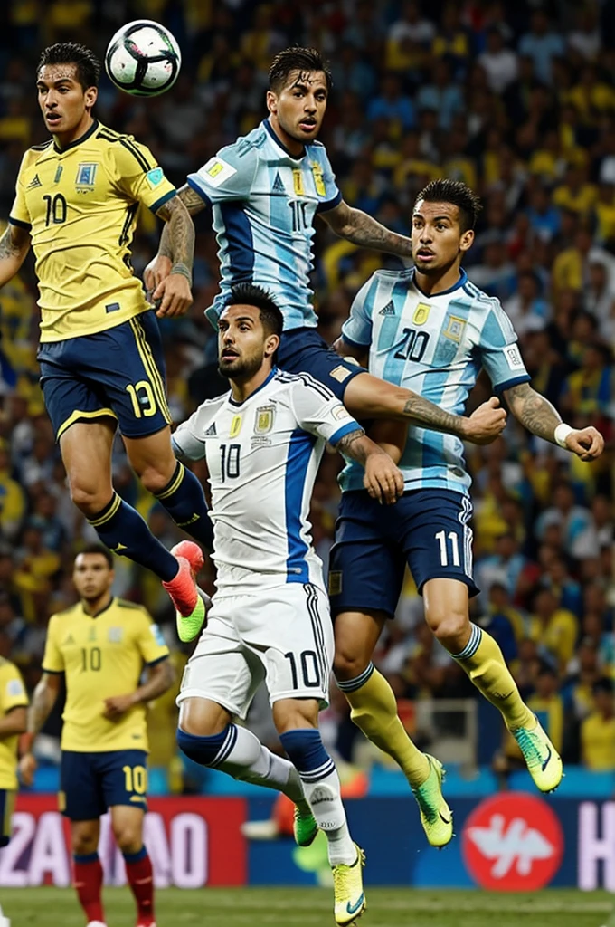 Ecuador vs Argentina in the stadium