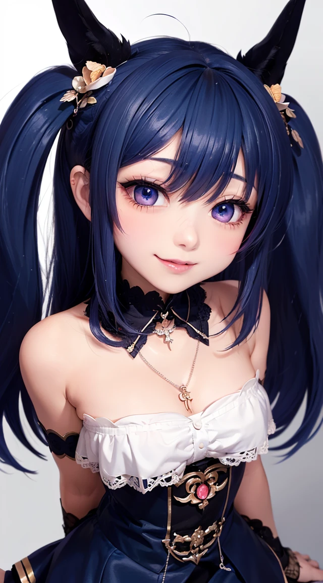  (masterpiece:1.3), (Best Quality:1.3), (Ultra-detailed:1.2), ((kawaii)), Cute, (lovely), ((sexy)), ((Extremely detailed)), 4K, (8K), Best Quality, (Beautiful), Illustration, anime style, (bold line:1.2), Gradation, looking at viewer, //, (bent down:1.1), (arms behind back), //, a cute girl, 1girl, (solo:1.2), gleaming skin, //, (flat chested), (Perfect eyes:1.2), (Perfect iris:1.2), //, darkblue hair color, (beautiful eyes) //, (half closed eyes:1.3), (sexual expression:1.2), Fascinated expression, smile, (blush:1.2), //, modern city background, on rock, twin tails, muscle girl, hard abs, exposed abs, NECKLACE, gothic dress, skirt