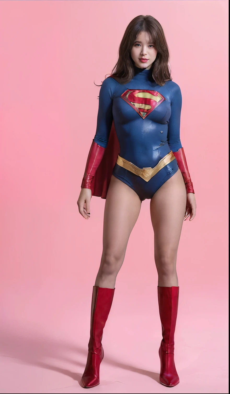 No background、(((Sweating profusely))).(((Beautiful legs in black tights.)))、(((Legally express the beauty of your smile)))、((((Make the most of your original images)))、(((体にぴったりフィットするSupergirl Costume)))、(((Supergirl Costume)))、(((short and beautiful hair)))、(((suffering)))、(((Please wear black tights....、Wear red boots)))、((Best image quality、8K))、((Highest quality、8K、masterpiece:1.3))、(((Preserve background )))、Sharp focus:1.2、Beautiful woman with perfect figure:1.4、Slim Abs:1.2、Wet body:1.5、Highly detailed face and skin texture、8K