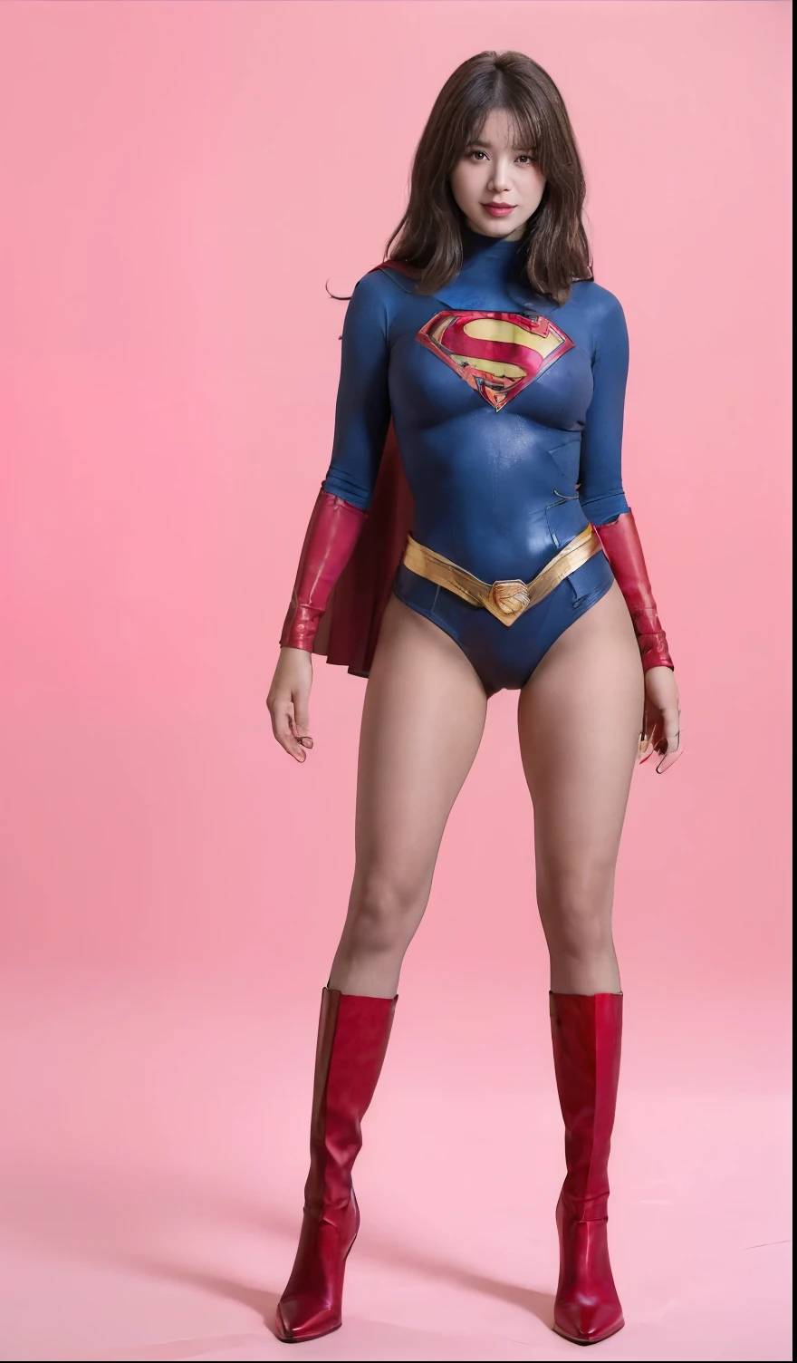No background、(((Sweating profusely))).(((Beautiful legs in black tights.)))、(((Legally express the beauty of your smile)))、((((Make the most of your original images)))、(((体にぴったりフィットするSupergirl Costume)))、(((Supergirl Costume)))、(((short and beautiful hair)))、(((suffering)))、(((Please wear black tights....、Wear red boots)))、((Best image quality、8K))、((Highest quality、8K、masterpiece:1.3))、(((Preserve background )))、Sharp focus:1.2、Beautiful woman with perfect figure:1.4、Slim Abs:1.2、Wet body:1.5、Highly detailed face and skin texture、8K