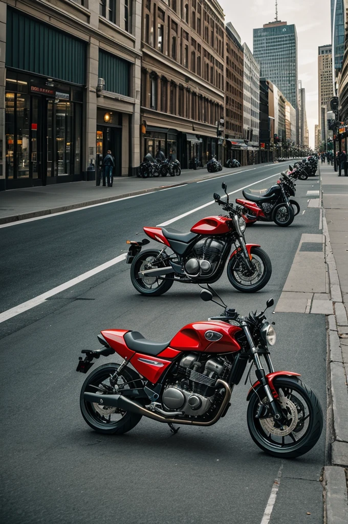 Motorcycles in the city
