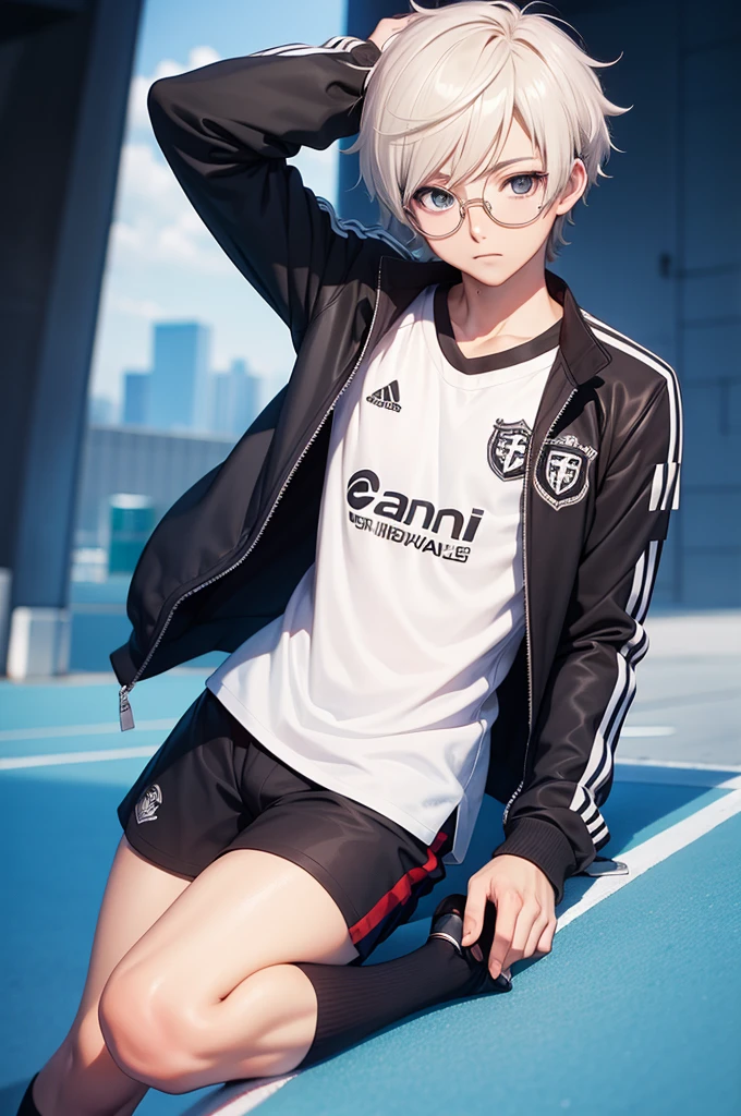Ren Amamiya Persona,Boy Anime,football uniform, glasses, headphones on head