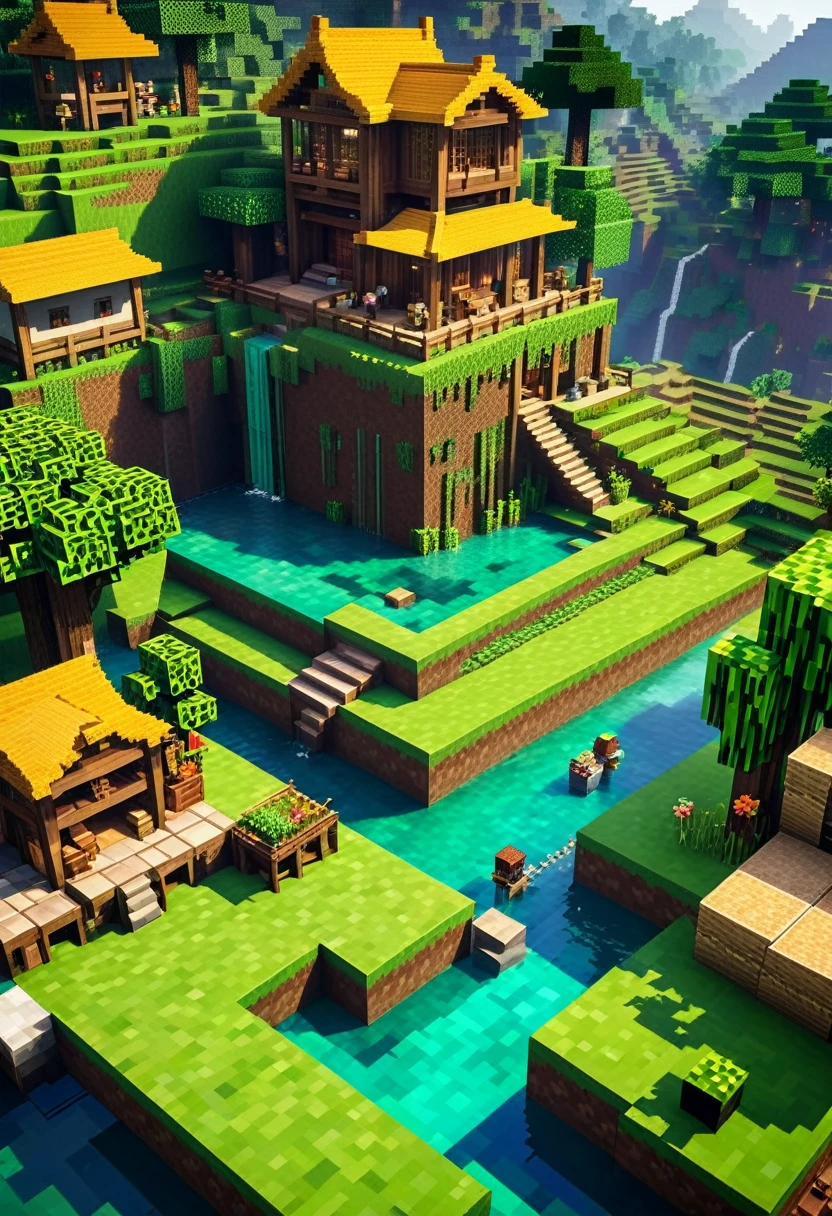 Villagers of Minecraft。Diluting the Minecraft elements to make it more realistic。