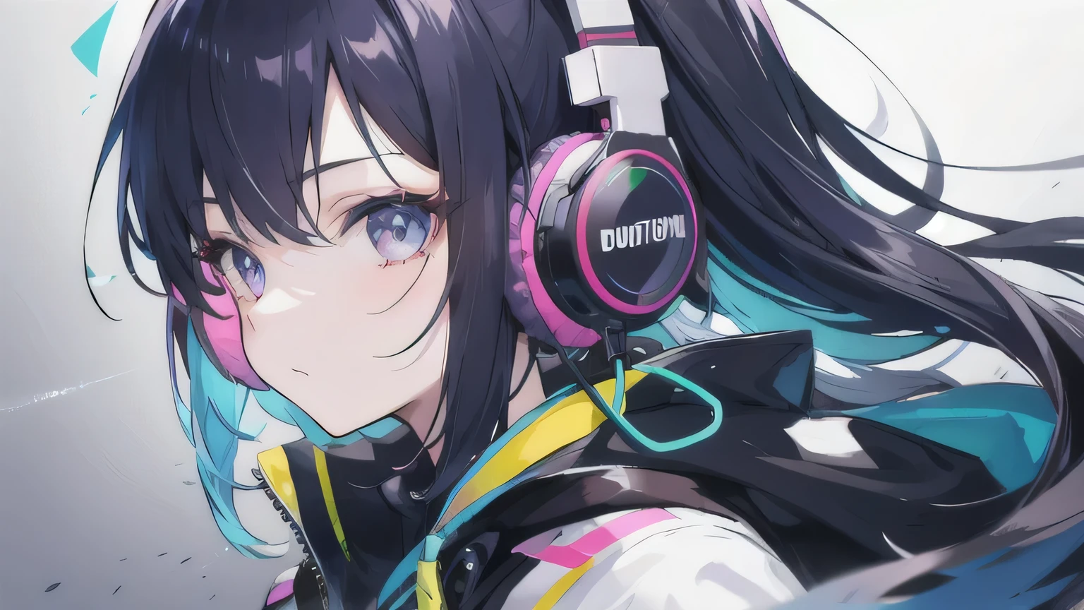 Girl with headphones,I&#39;m dancing,