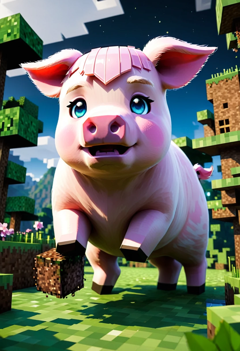 Minecraft Pigmin。Diluting the Minecraft elements to make it more realistic。