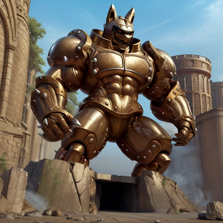 (masterpiece. official art. 8k. best quality. detailed full body. full body.)

(situation 1 : dominating Shiny_Mega_Lucario. Shiny_Mega_Lucario is over 1000 meters long. focus GIANT mechanical Muscular Shiny_Mega_Lucario is trampling the city. Looking down. macro. stomp. Low-angle perspective. emphasizing the immense size.)

(situation 2 :smoke and flames rising from the destruction in the city)

(Additional details 1: BlackKnight_fe. Armor. Cape. Helmet.. high-tech bio-mecha armor. real texture material. whole body shines like metal. Wearing cyberpunk mecha. emphasizes the muscles. suit fully made of metal. intricate armor. Robotic suit. suit fully made of metal. cyborg. Powered exoskeleton with the same design as Shiny_Mega_Lucario).

(Additional details 2: Detailed head. Detailed Body. Detailed abs. gigantic muscles. HYPER MUSCLES. Gigachad Muscular. big muscle. pecs. triceps. traps. unusually developed muscular body. body full of huge muscles. showing off muscles. pectorales enormes. Exaggeratedly huge muscles. huge muscles. long legs.).

(Additional details 3: nj5furry, Spread wings. It has wings. black have big wings. The claws are sharp. Sharp teeth.). 
