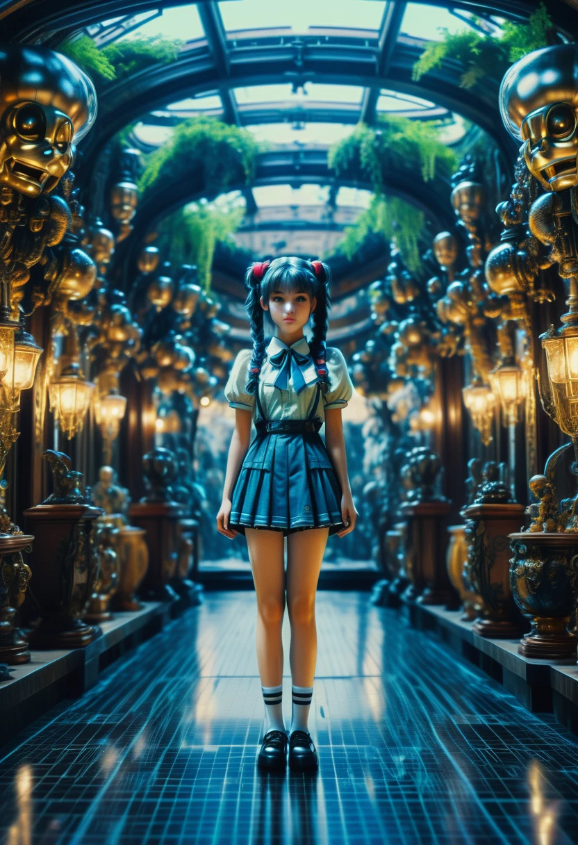 A girl, Twin Tails, full body, cinematic still, cinemascope, best quality, masterpiece, very aesthetic, perfect composition, intricate details, ultra-detailed