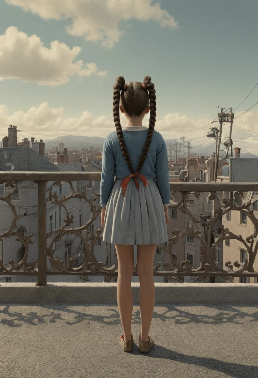A girl, Twin Tails, full body, cinematic still, cinemascope, best quality, masterpiece, very aesthetic, perfect composition, intricate details, ultra-detailed