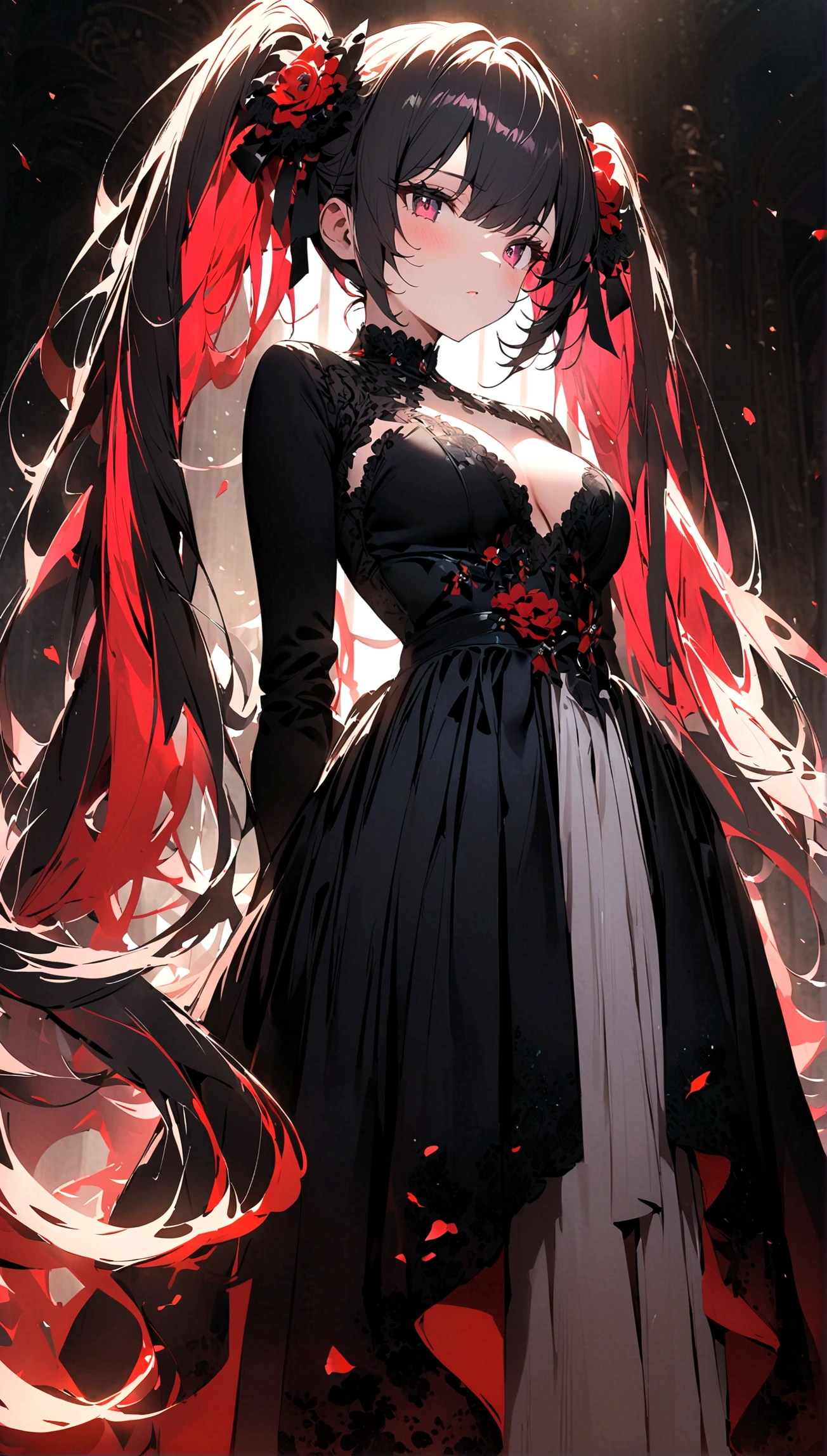 masterpiece, best quality,Anime style,1 Girl,Very long hair,Twin Tails,colorful_hair