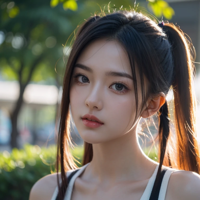 A girl, Twin Tails, by the window, full body, cinematic still, cinemascope, best quality, masterpiece, very aesthetic, perfect composition, intricate details, ultra-detailed