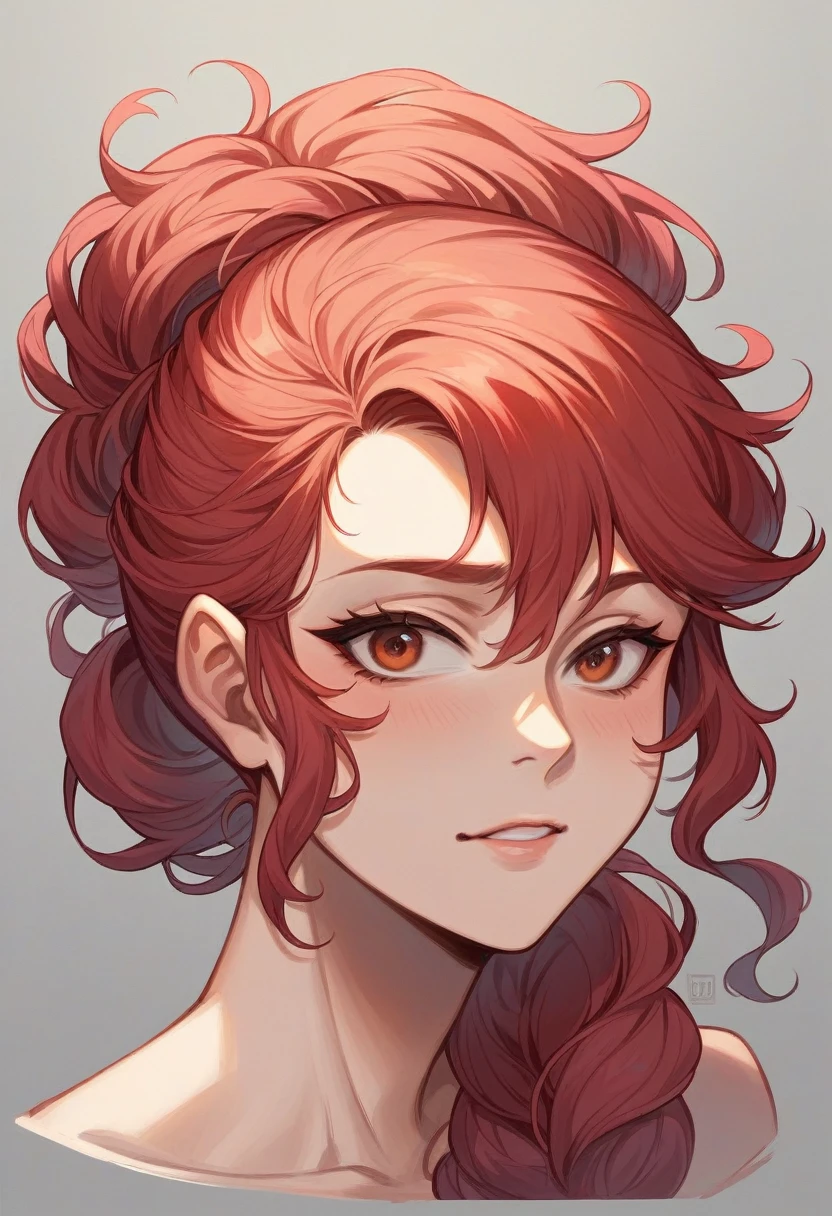 (((Masterpiece))), 25-year-old Caucasian French girl with shoulder-length messy red hair, adorned with , blooming hair akin to a royal . Captured in the best quality, this illustration serves as a 4K wallpaper,Very little covered 
