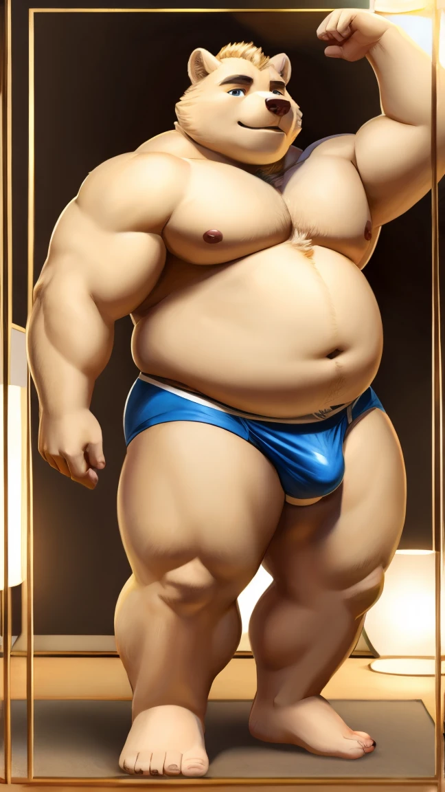 Leib, Tummy, Chubby, Male Focus, Stomach, Underwear, Detailed bulge, Nipples, Sexy Pose, Full Body