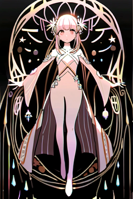 Kizi,Marine elements,shift dresses,Design cut,Streamers,flowy,black hairbl,The expression is charming nude full body