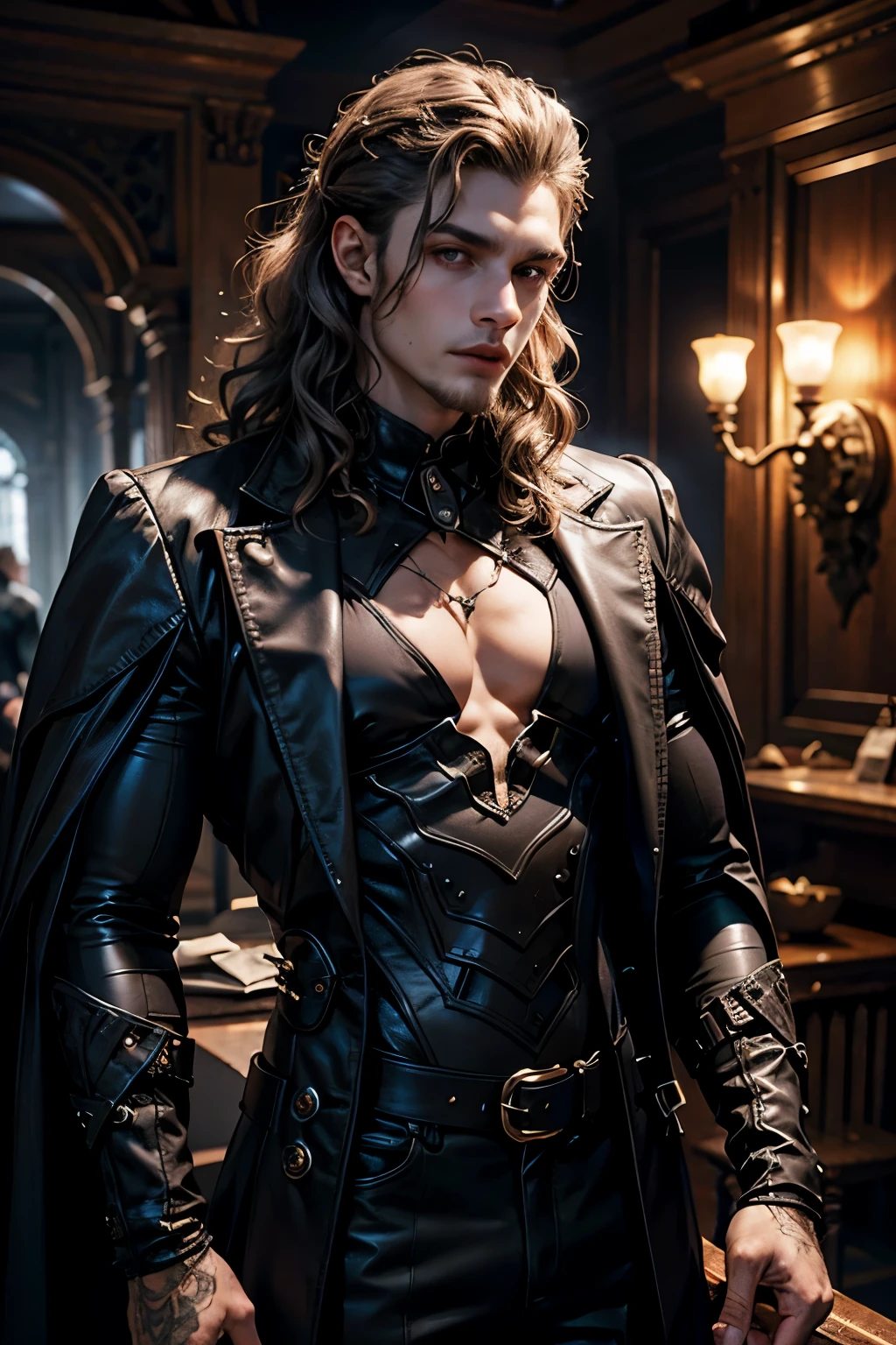 1 men,just,tenet, gray curly hair,vampyre