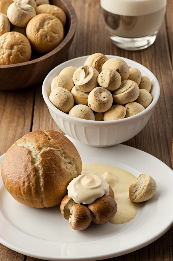 Champiñones con crema y ciboulette