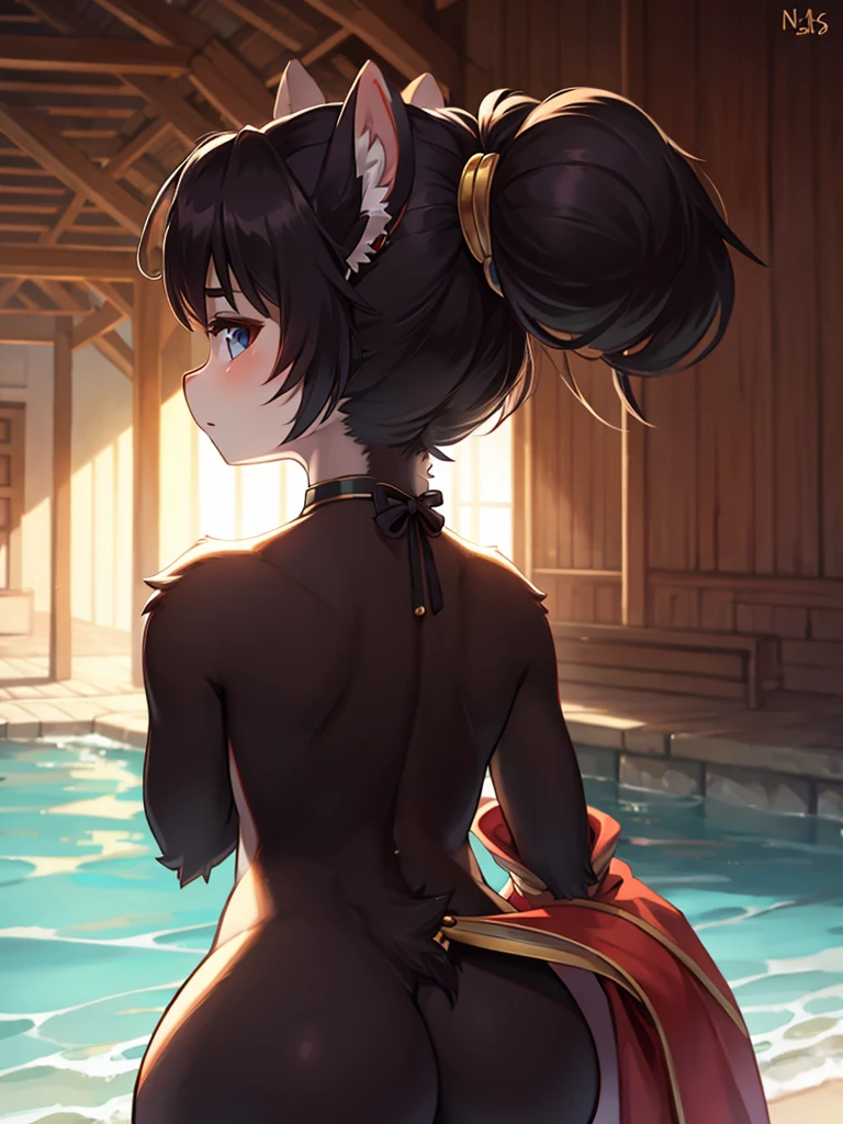 Updo, nape