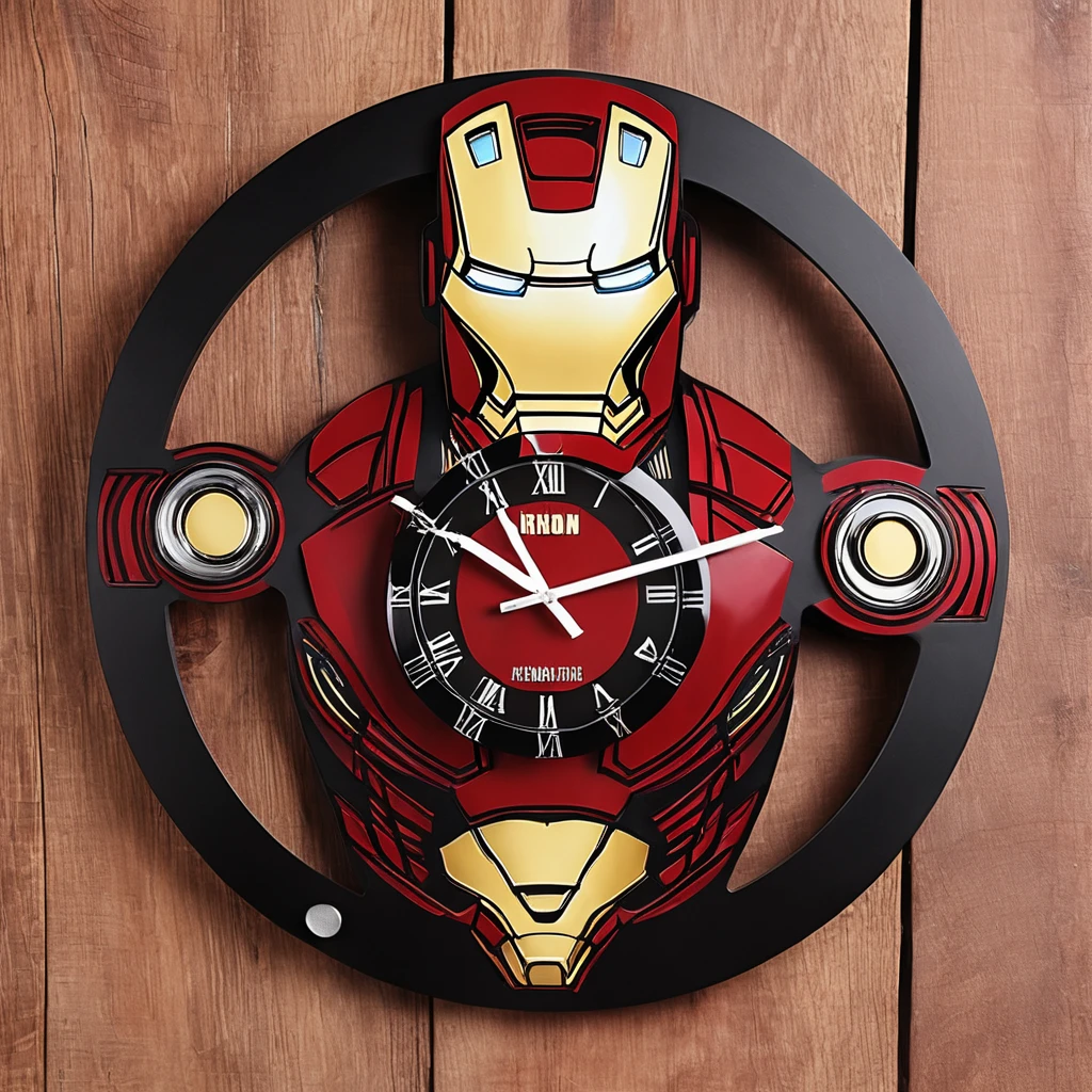 Wall Clock style iron Man