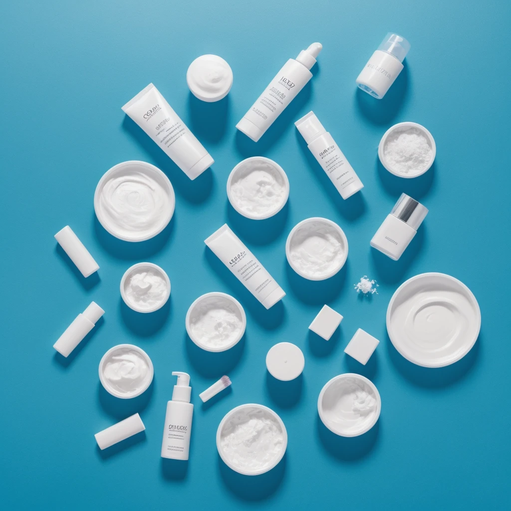 cosmetics, lotion, (1 lotion), water, no humans, blue background,