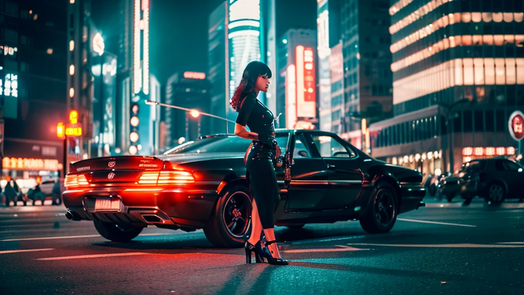 forced perspective, INFINITE DEPTH OF FIELD (((futurism))) OVERPOPULATION WALKS THE STREETS, EXTREME FOCUS AND SHARPNESS OF THE SHAPES , EXTENSIVE DEPTH OF FIELD, latest technology, flying cars, CLOSEUP GENERAL SHOT OF OVERCROUPED INTRICATE FUTURISTIC CYBER PUNK CITY, cinematic lighting, 4k image, futurism, futuristic vehicles, CHINESE FOOD STALLS, CONSTANT HUMIDITY, SUPER TALL BUILDINGS ON THE AVENUE, VERY TALL SKYSCRAPER, SATURDAY AT NIGHT, music, Bustle, many cars, GIRLS OF THE NIGHT, LUXURY CARS,