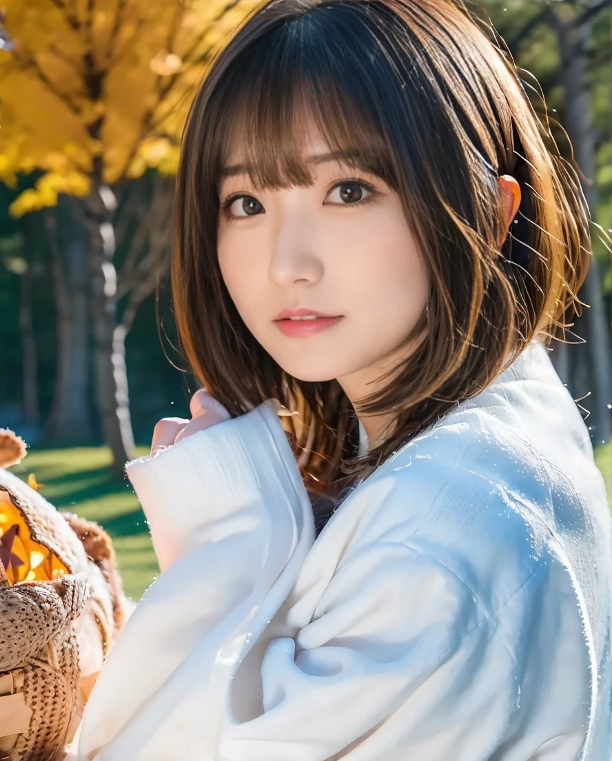 Girl warming herself by the bonfire、Lens flare、Hair blowing in the wind、Medium Short Hair、、Expressing the whiteness of one&#39;s breath、Photo from the waist up、Night city illumination shot、Cowgirl Shot、Fur coat、豪華なグレーのミンクのFur coat、Wear fine leather boots、Luxury Bags、Inner turtleneck、Silver necklace and small silver earrings Millionaire style:1.4））、Full body photo、smile、 Caustics、Highly detailed photos、Very beautiful woman 、Ample breasts、No makeup、(8K、RAW Photos、Highest quality、masterpiece:1.2)、(Realistic、Realistic)、1 Girl、((Medium Short Hair、Midwinter、Cold region Snow falling、The wind is blowing、Fluttering Hair、Blur the background、Colorful illuminations、Looking into the camera:1.4))、
