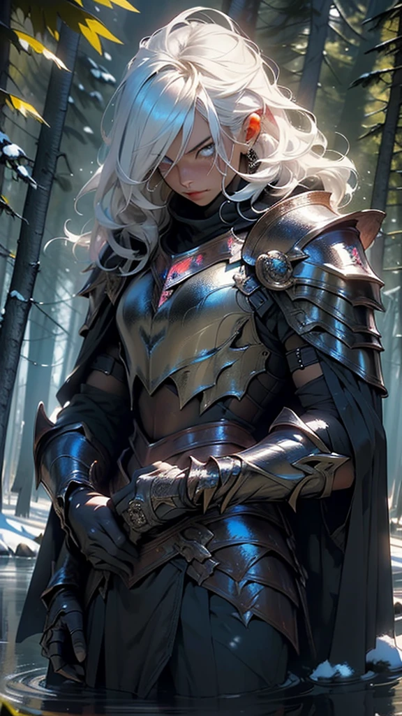ghost,male ghost,ghost knight, Burnt armor, blue fire-color reflected armor, demonic dragon inspired armor, corrupted armor, gothic armor, black and blue colored armor, black gears,
blue-armored male warrior,Elaborate heavy armor,Blue Ghost knight,wearing blue magical armor,ghost fire surrounding,magical spells,burning red flames in his hands,proficient spells,magic formation pattern,glowing blue eyes,armor,malefocus,Shoulder helmet,halter,helmet,with light glowing,chest plate,mitts,fully armored,cloaks,dark blue armor,epic glow,
(dynamic pose:1.0),,(centered,scale to fit dimensions,Rule of thirds),
((snowy pine forest at night, dark forest, swamp, murky water, foggy, creepy aura, eerie atmosphere)),with dark stormy clouds,winter,scenery:1.25,intricate scenery,((snow forest background)),
(Glossy armor ornaments),highres,sharp focus,(ultra detailed,extremely detailed),(photorealistic artwork:1.37),(extremely detailed CG unity 8k wallpaper),(((vibrant colors,vibrant theme))),(intricate),(masterpiece),(best quality),artistic photography,(photography taken by sldr),(intricate background),photo realistic,((intricate detail)),(((realism))),