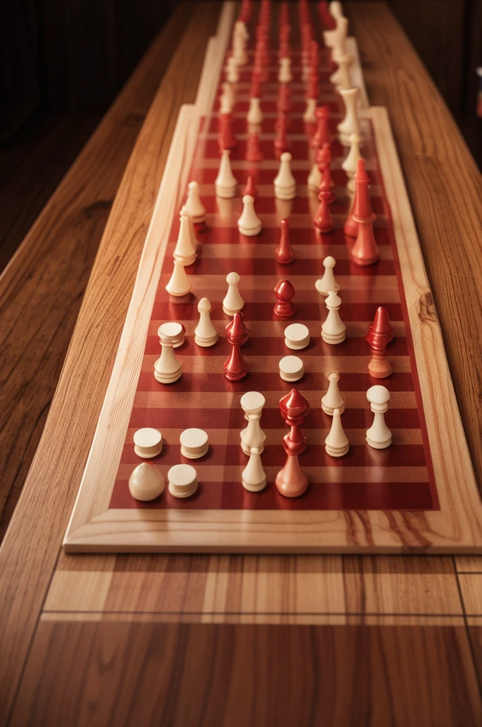 A red chessboard 
