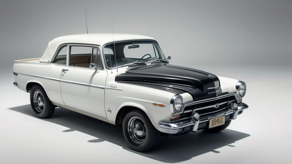 make an old car on a white background