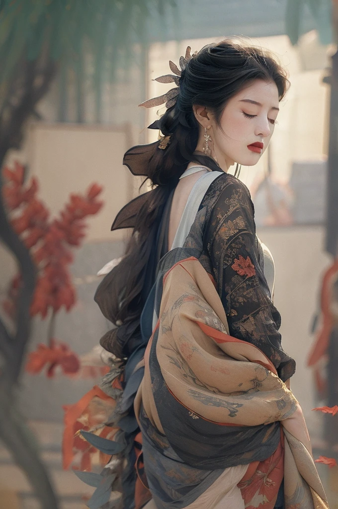 Best quality, masterpiece, ultra high res, photorealistic, raw photo, unity 8k wallpaper,closed eyes