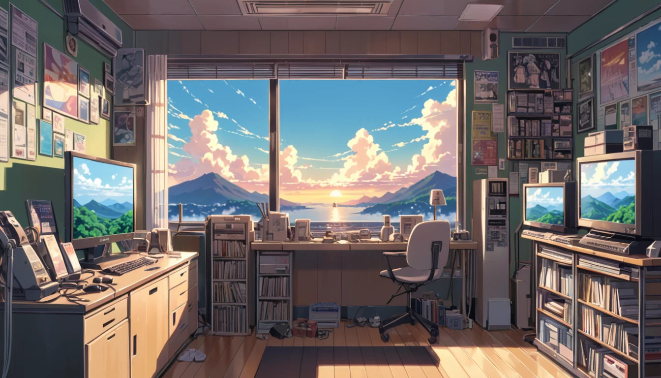((Anime: 1.4, Illustration)), (Masterpiece, Top Quality, Best Quality), (Ultra-Detailed, Absolutely Resolution), ((16k, HIGH RES)) (Retro, recode shop), ( Anime: 1.4, Illustration)), (Masterpiece, Top Quality, Best Quality), (Ultra-Detailed, Absolutely Resolution). Ak {Lofi Art, Style of Laurie Greasley, Style of Makoto Shinkai, Anime Aesthetic}, BREAK {(Produces IMAGES WITH ITH INFORMATION THAN 40 Million Pixels with Cinematic-Like Detailed Textures S Hot on a Sony slur).}