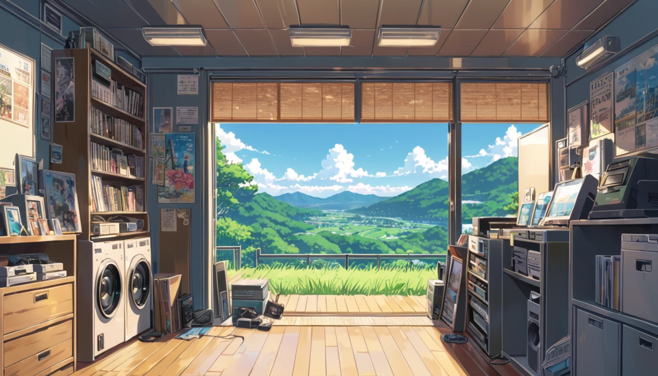 ((Anime: 1.4, Illustration)), (Masterpiece, Top Quality, Best Quality), (Ultra-Detailed, Absolutely Resolution), ((16k, HIGH RES)) (Retro, recode shop), ( Anime: 1.4, Illustration)), (Masterpiece, Top Quality, Best Quality), (Ultra-Detailed, Absolutely Resolution). Ak {Lofi Art, Style of Laurie Greasley, Style of Makoto Shinkai, Anime Aesthetic}, BREAK {(Produces IMAGES WITH ITH INFORMATION THAN 40 Million Pixels with Cinematic-Like Detailed Textures S Hot on a Sony slur).}