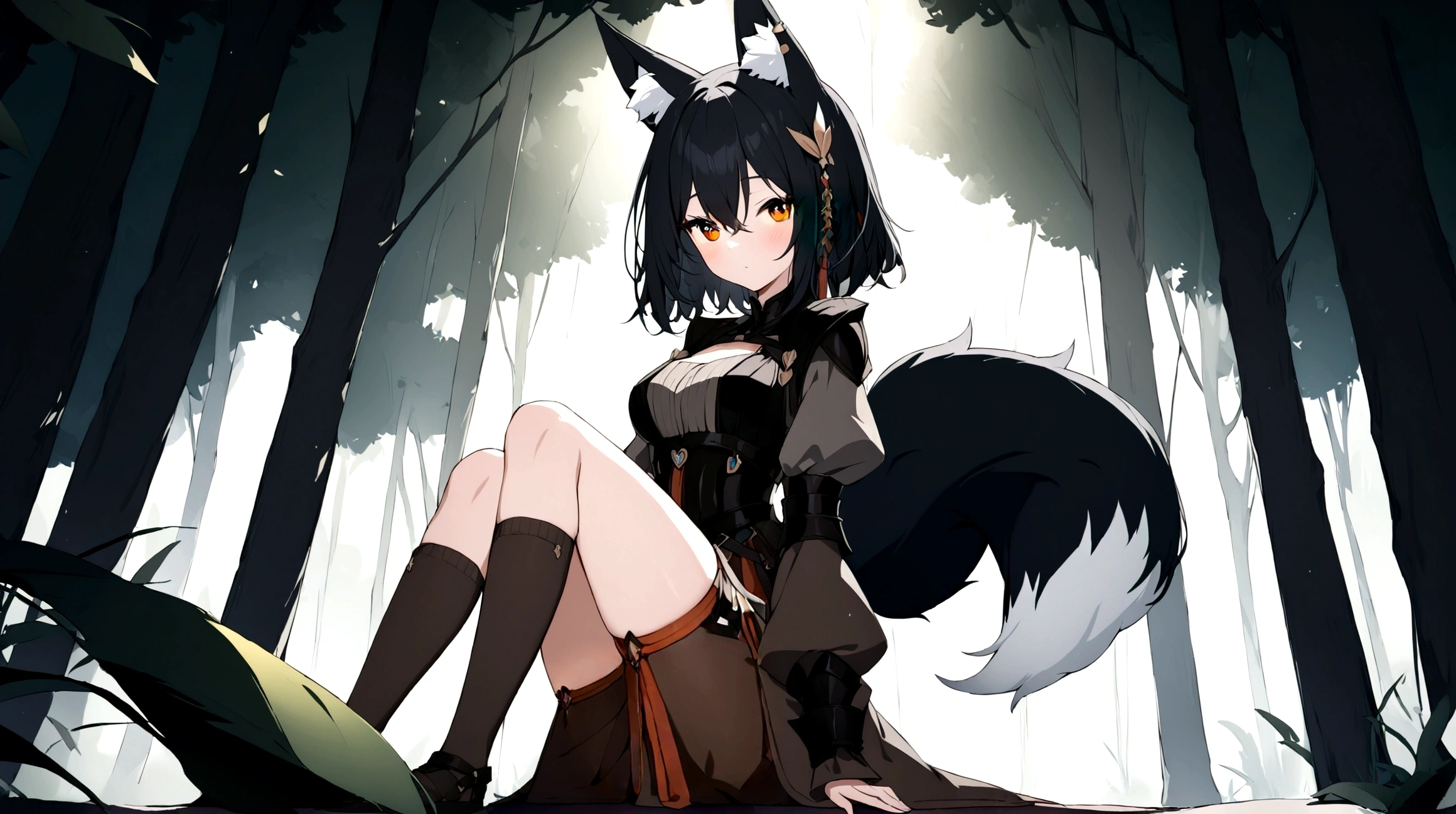 black hair