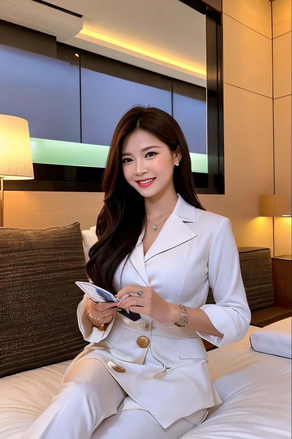 I have always been a "practical" business lady. I am cheerful and easygoing, elegant, doting on my man and splashing sparks with my man on the bed. I have tens of billions of dollars, I have a pilot's license, I often travel in my jet, I often go to Australia, the United States, South Korea, Japan, Thailand. I am loyal and sincere. I often go abroad, eager to find a man loyal to me. I have booked a five-star hotel in your city. You can stay with me. I think meeting and talking will accelerate our relationship. What do you think?
