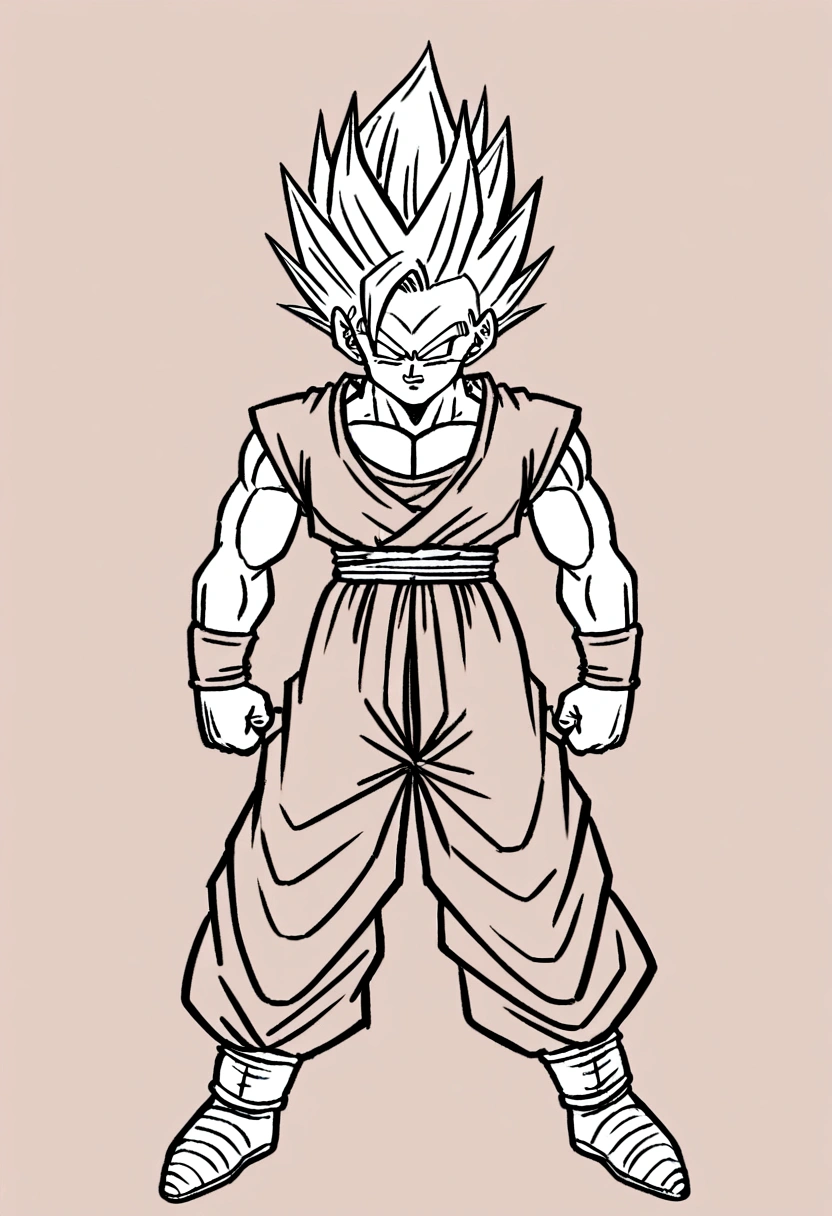 gohan , dragonball, Toryama style drawing, gohan adoslecente