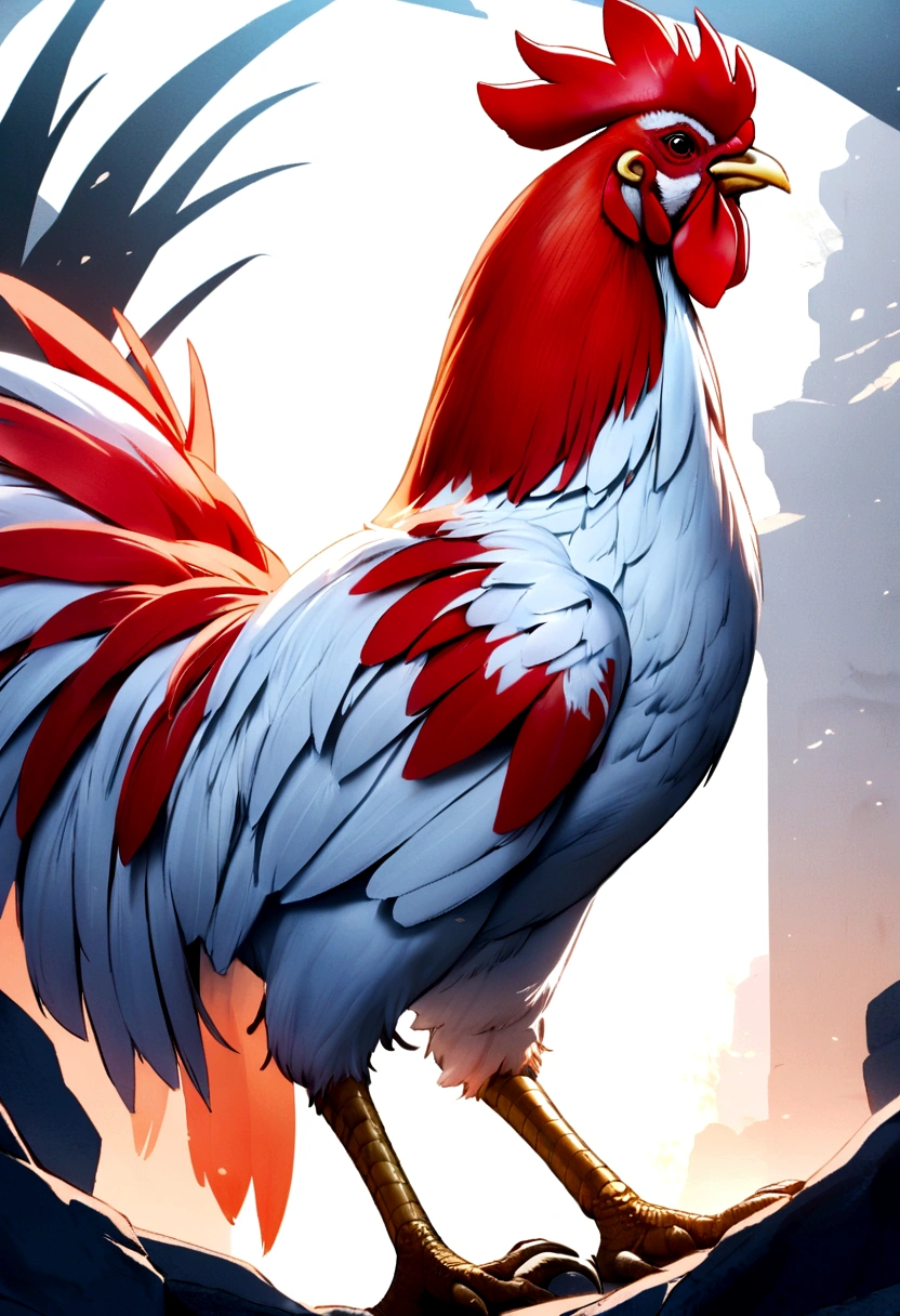 Rooster Blue White Red