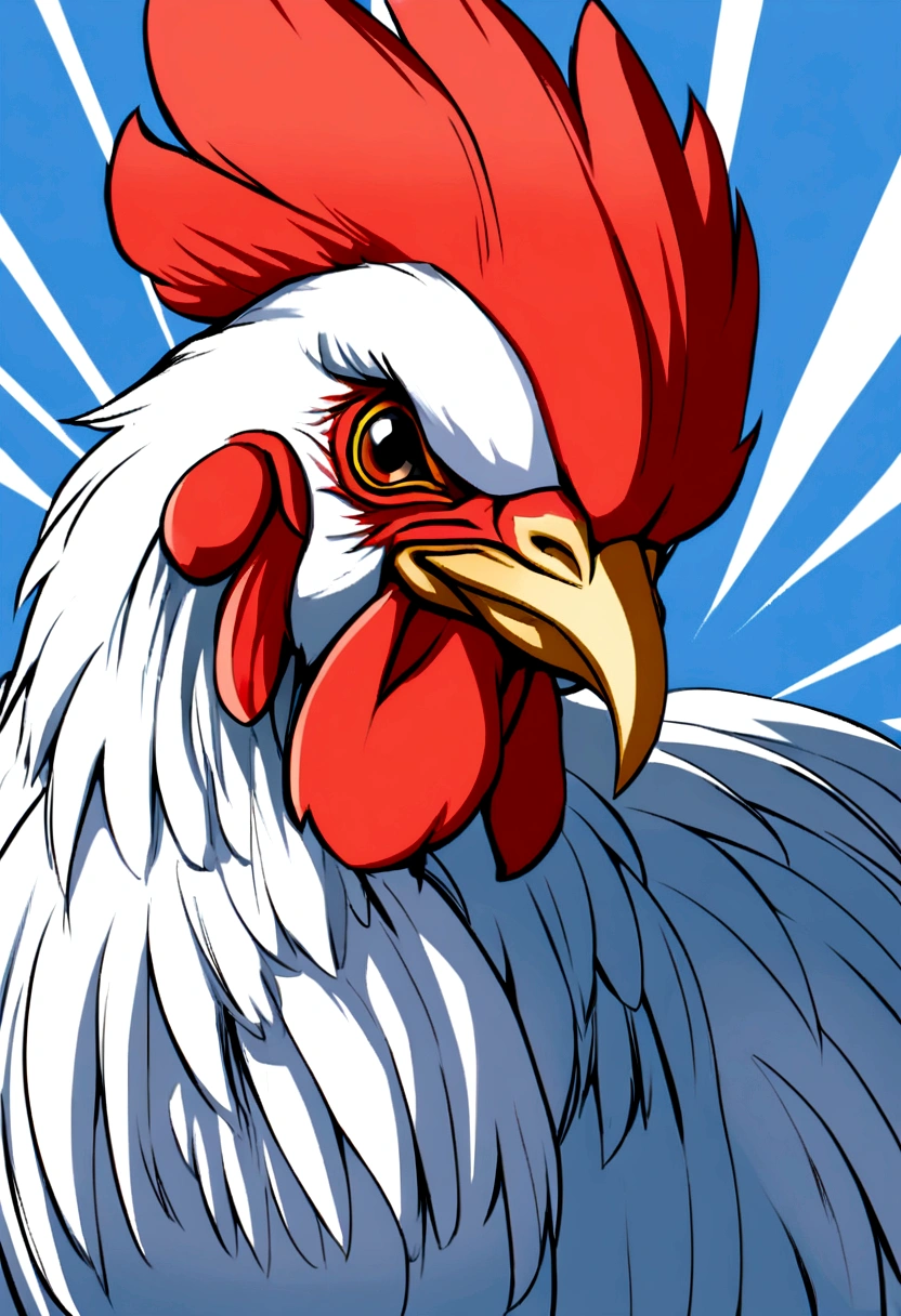 Rooster Blue White Red