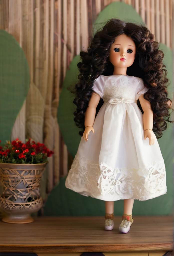 doll, long curly hair below the waist