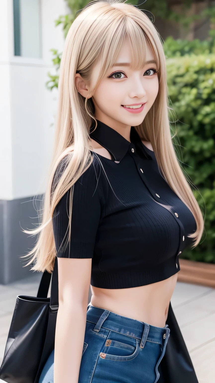 Sexy big ,13 year old beautiful girl looks sexy and cute & Cute beautiful sexy face, A strong wind blows my hair in front of my face,Beautiful super long metallic blonde straight hair。Her long bangs hide her beautiful, cute and sexy eyes.。、Belly button shirt、Very short pink and black checkered miniskirt、Turn around and look at me with a smile、Cute eyes hidden by long bangs、yawn、Double teeth、Reduces the appearance of nasolabial folds、