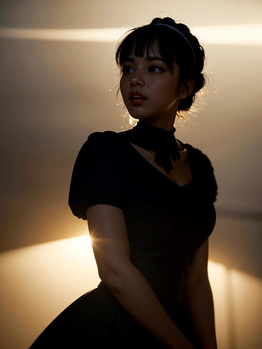 photo realistic, photo realistic, masterpiece, ultra high res, 8k, best quality, detailed shadow, amazing, sharp detail, sharp focus, (((Silhouette Lighting:1.5))), (((detailed and structured patterns))),
BREAK
1girl, (((big round eyes:1.3))), (((tareme:1.1))), (((afraid:1.2))), (((open mouth:1.2))), (looking up), (looking away), (random hairstyle), ((random face)), (((childlike face:1.2))), (bangs), (((very cute maid outfit:1.1))), (((Inside a dark Western-style building:1.2))), (((indoor))),