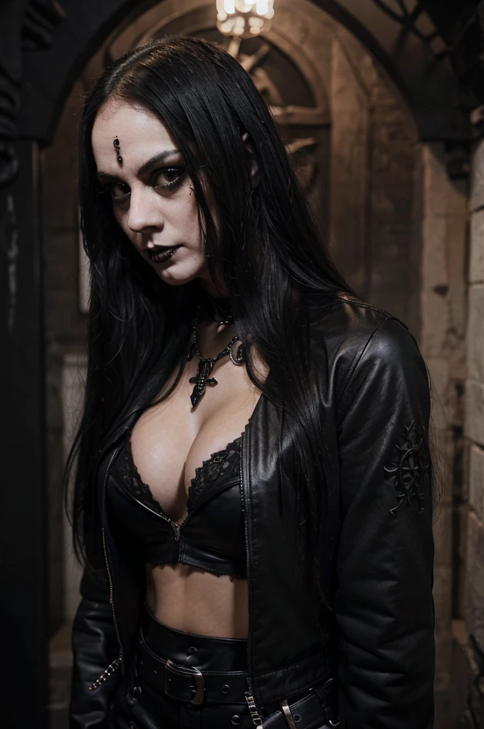 a very sexy black metal girl